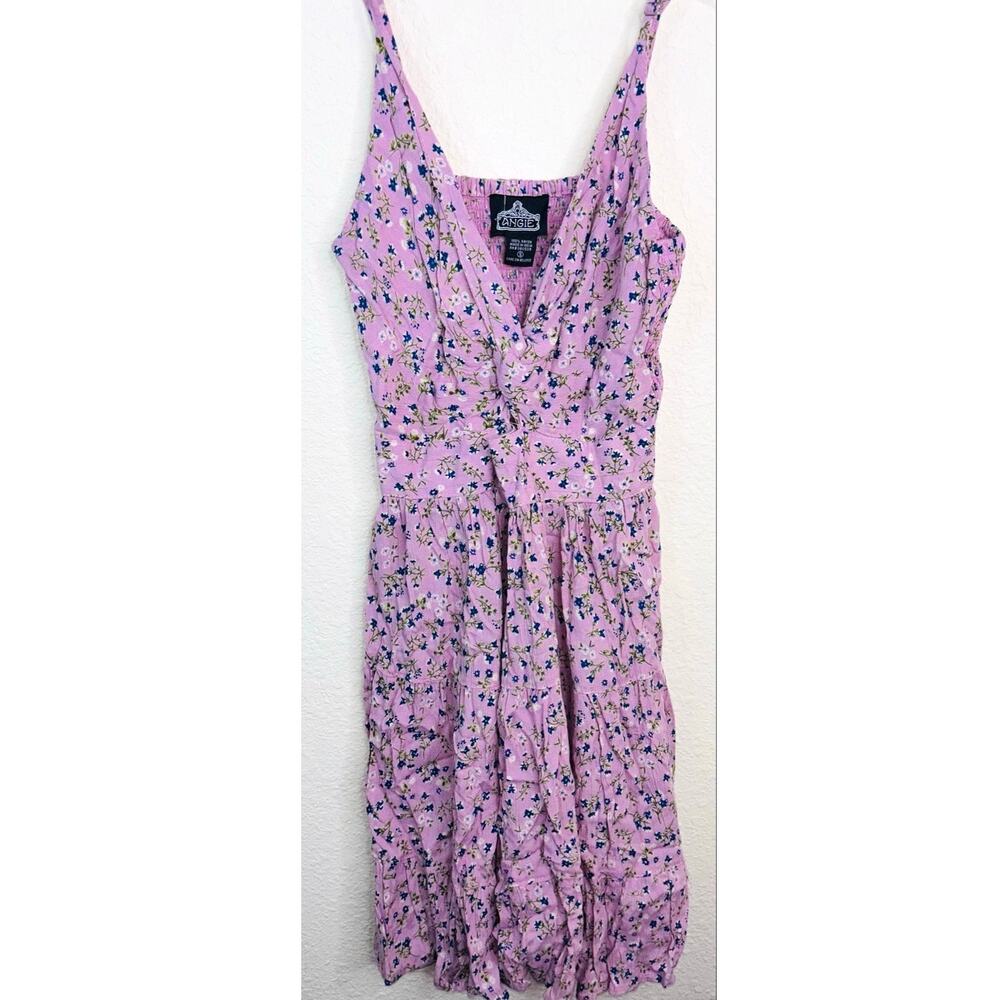 Angie Women's Floral Print Knot Front Mini Dress, Pink, NWOT, Women's Small